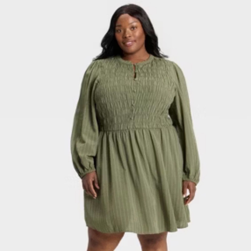 NWT Ava and Viv long Sleeved Buttoned Up Dress size 2X